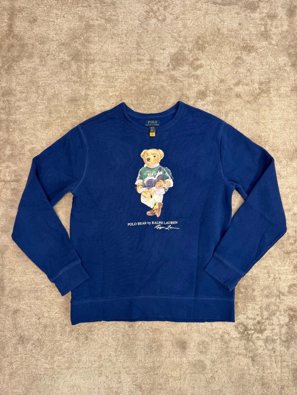 Polo Ralph Lauren Polo Bear Collegiate Sweatshirt Boys XL 18-20 Blue 170/88